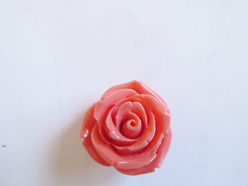 (image for) Peach resin flower rose #FL14